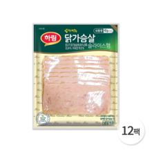 (냉장) 하림 밥싸먹는 닭가슴살 슬라이스43g 12팩